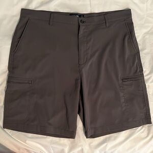 Chaps Performance Stretch Cargo Shorts Mens Size 40 Gray Easy Dry